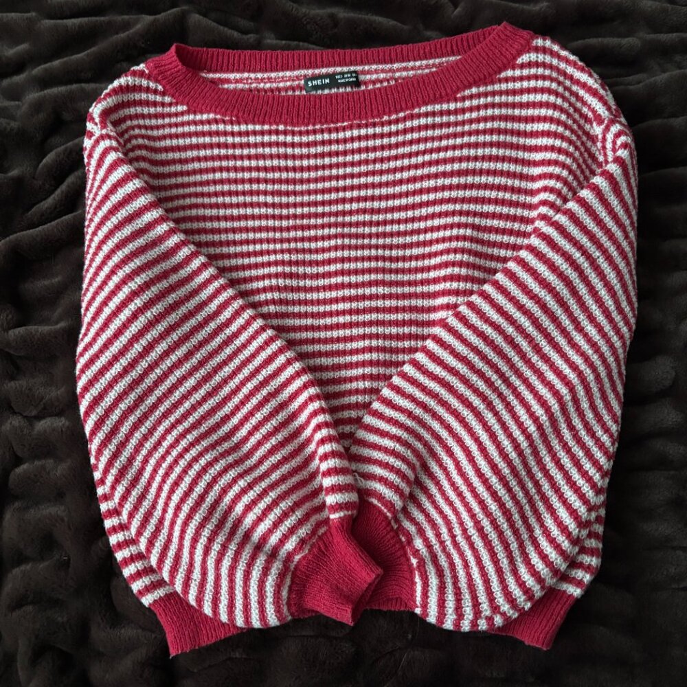 Pink & White Stripped Sweater